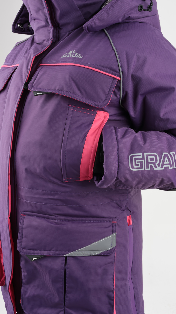 Камчатка МАГМА женский костюм для рыбалки GRAYLING зимний, фиолетовый