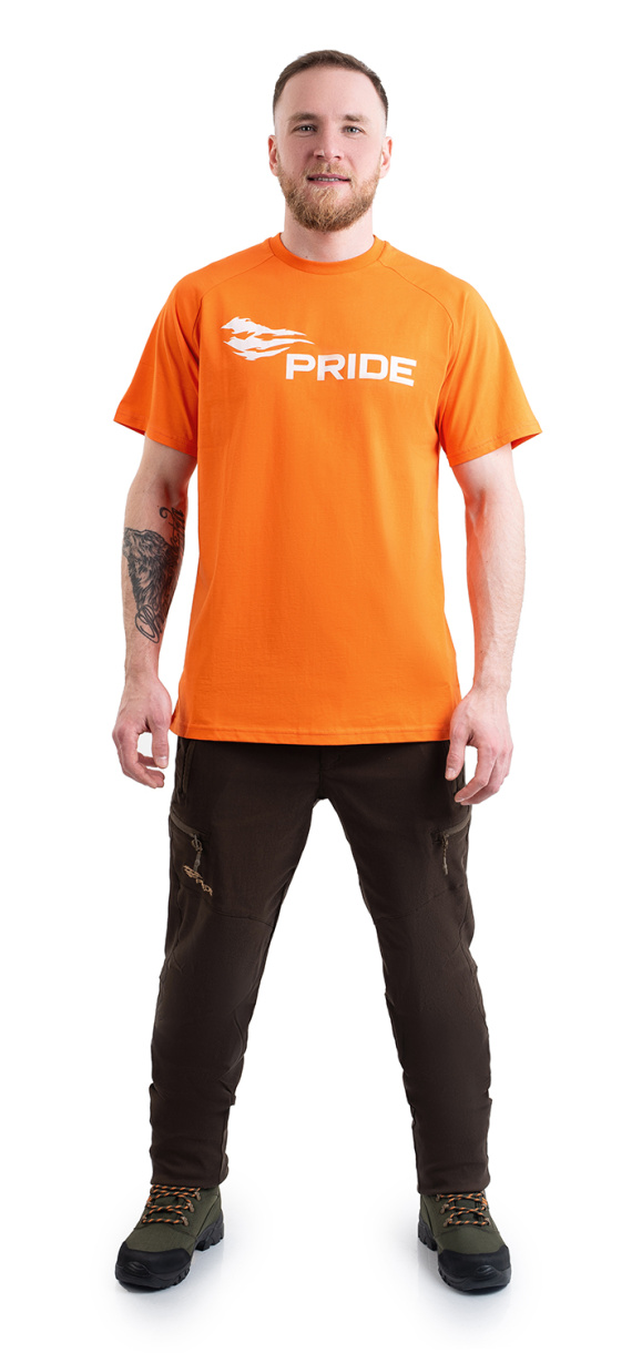 Футболка PRIDE Logo T-Shirt (Лого) (хлопок, оранжевый) PRTS-03OR